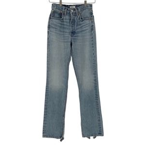 RE/DONE Size 26 70s High Rise Skinny Boot Cut Opal Indigo Jeans $315 I16-2